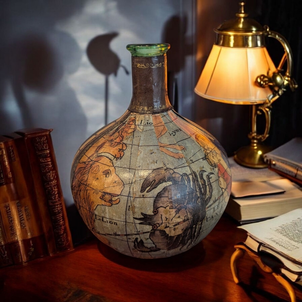 Vintage Zodiac Globe Vase